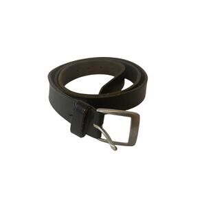 Ralph Lauren Polo Black Belt Italian Saddle Leather w/Buckle 48 in 1 in wide
